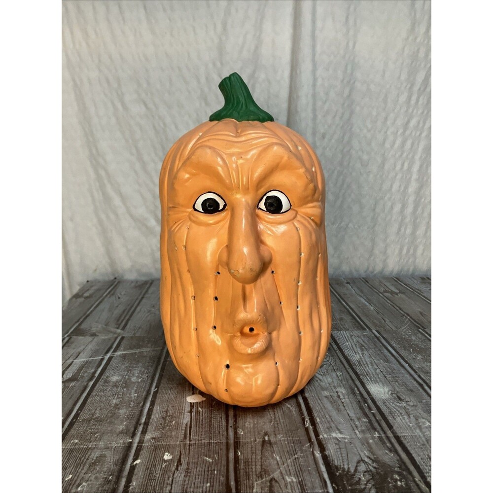 VTG 1980’s 12” Scioto Ceramic Halloween Pumpkin Jack O Lantern Candle Cover Mold